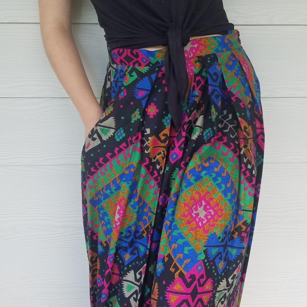 Vintage 80s,90s, Southwestern Navajo Skirt (14) western